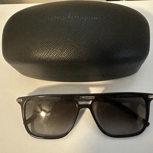 Ferragamo Black Sunglasses with Case